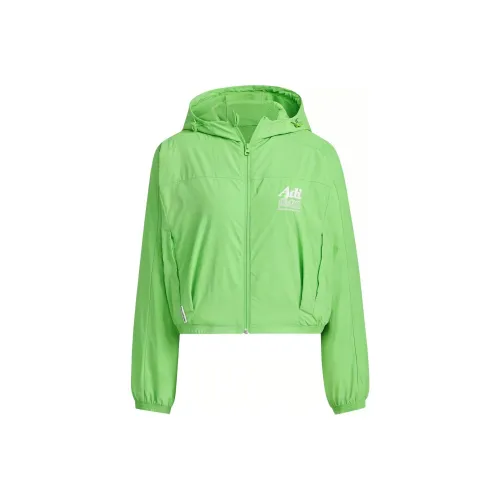 Adidas LOGO Куртка Куртки Пальто Женские Лаймово-зеленый