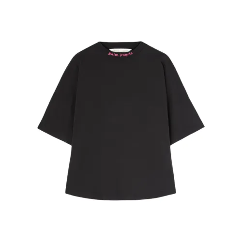 PALM ANGELS Т-рубашка с оборванным рукавом женская черная