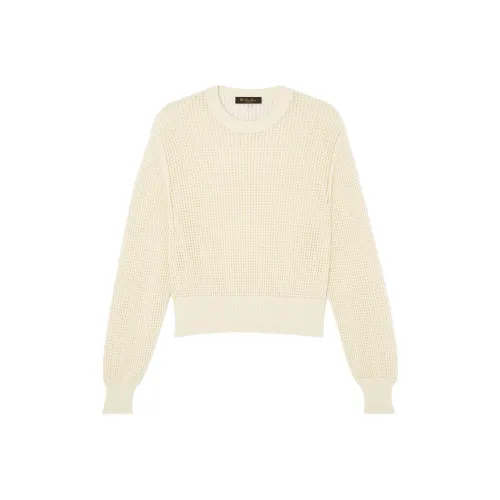 Loro Piana Слоновая кость Женские кашемировые свитеры