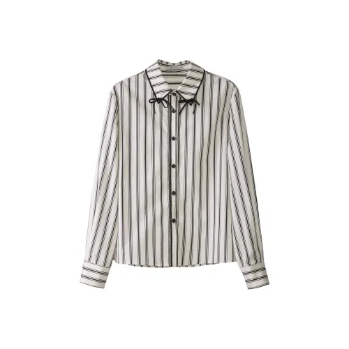 Fstudio Рубашка Женская Черно-Белые Полосы