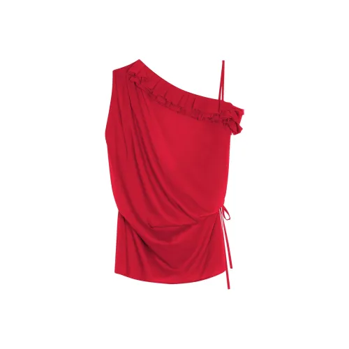 DRIES VAN NOTEN SS25 Топ на бретелях Женский Красный