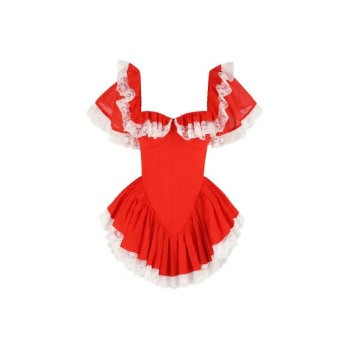 Selkie Коллекция SS25 Рубашка Женская Domain Красная