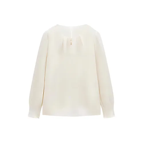 EICHITOO Шифон Рубашка Женская Экрю