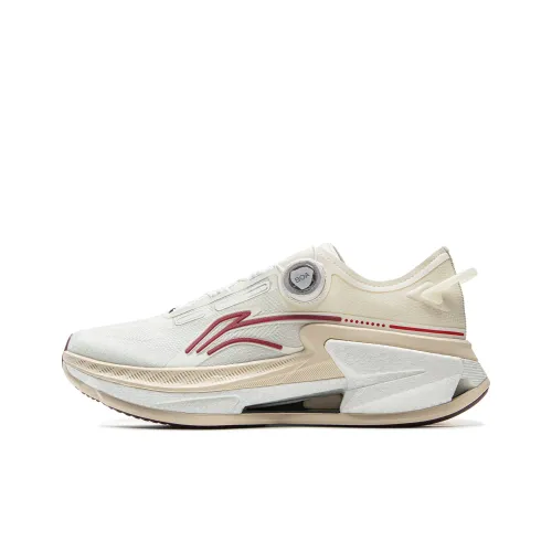 LiNing Liuliu 8 PRO Амортизаторы Shock Slip-resistant Abrasion-resistant Низкий топ Carbon Plate Беговые кроссовки Мужские Ecru