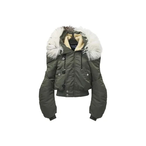 Alexander McQueen FW24 Куртки и Пальто Женские Хаки