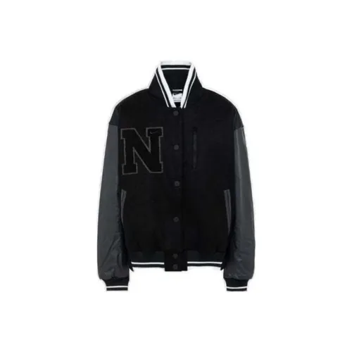 nike Portswear Женские OVERSIZED Шерсть Destroyer Куртка Куртки Пальто Женские Черный Темно-серый Темно-серый Темно-серый