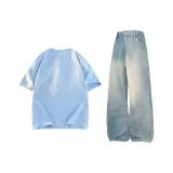 Комплект одежды (Топ Sky Blue + Винтажные синие штаны)