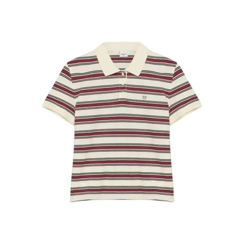 ARITZIA Sunday Best Castella POLO T Рубашка Поло Женские Whspr Wht DRK Рубин R Белый Рубин Цвет