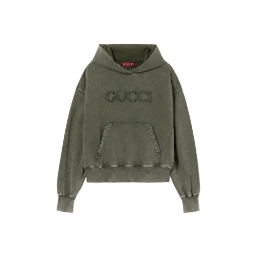 GUCCI FW24 Свитшот Женский Темно-зеленый