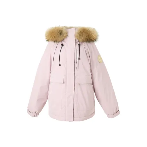 3COLOUR Дымчато-розовый Женские пуховики