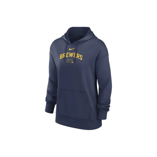 nike Milwaukee Brewers Аутентичная коллекция Practice толстовка женская морской синий