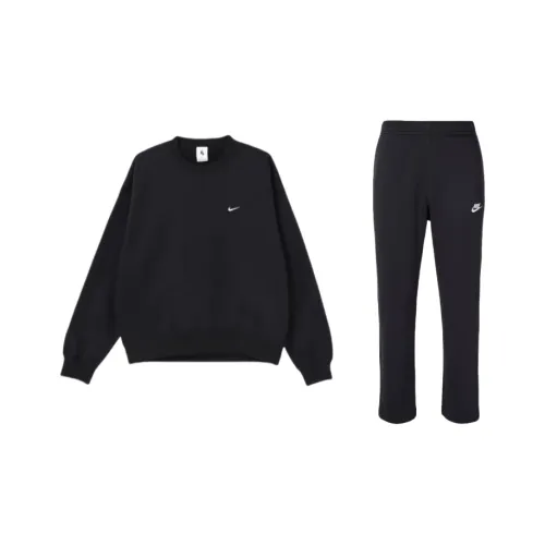Nike Lab Fleece Crew Повседневная спортивная одежда Унисекс Черный
