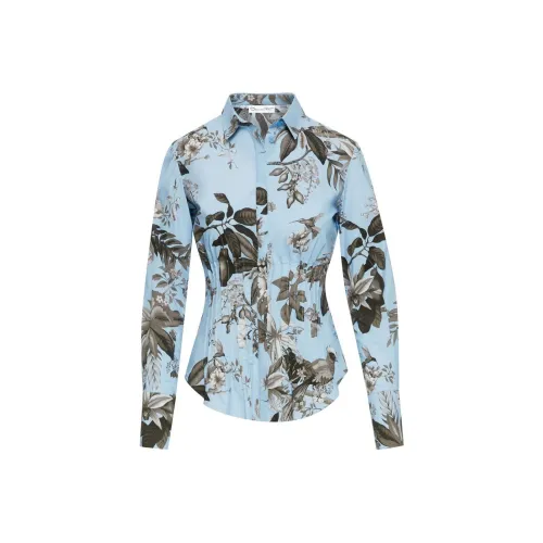 Oscar De La Renta SS24 Рубашка Женская Светло-Синяя