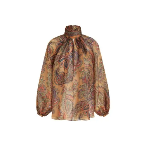 ETRO Женские рубашки цвета верблюжьего