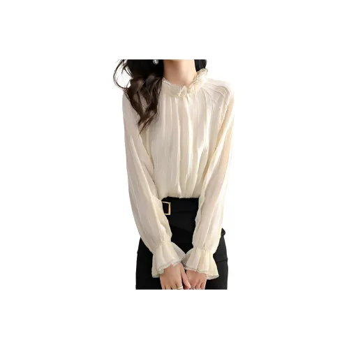 Mapping Экрю Женские Рубашки