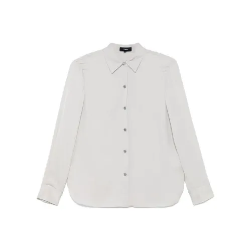 THEORY Рубашка Женская Светло-Серый