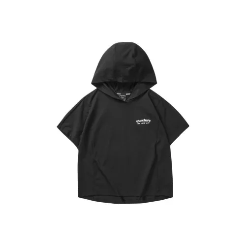 Skechers Funny Monster Т-рубашка с оборванным рукавом женская угольно-черная