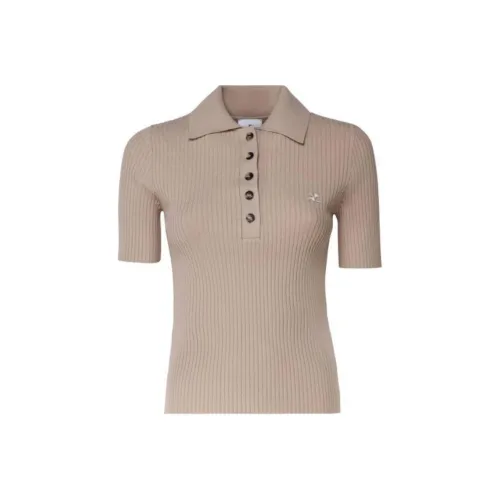 COURREGES Поло Женское Бежевое