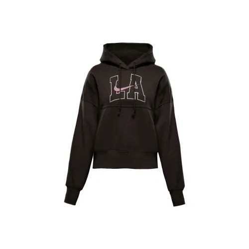 nike Sportswear Phoenix Fleece FW24 Толстовка Женская Барочный Коричневый Сливовый Красный Белый