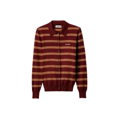 MIU MIU Кашемир Свитер Женский Вино Красный