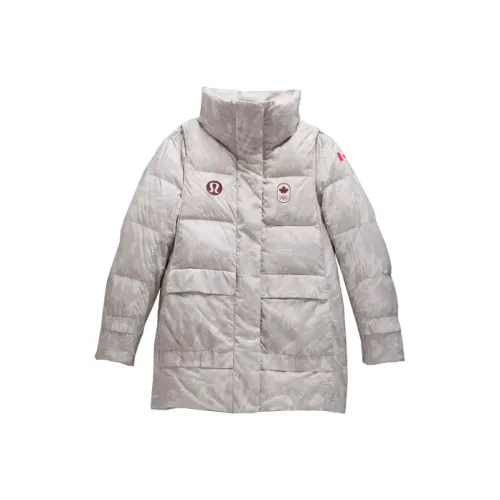 Lululemon Down Jacket Series Белая Женская Пуховая Куртка