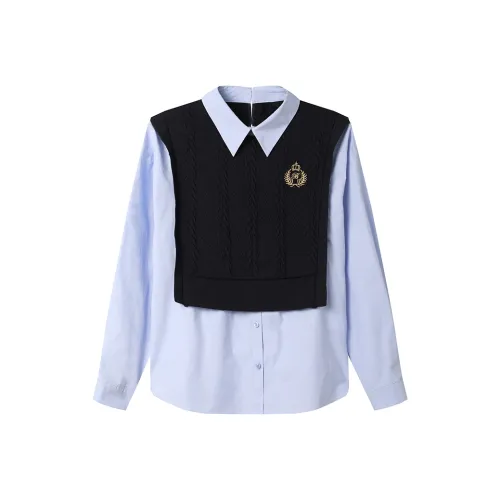 LOUISY AO Синие Женские Рубашки