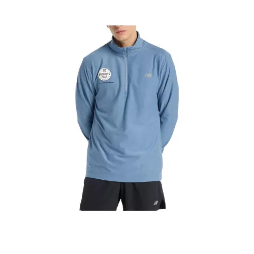 New Balance RBC Brooklyn Half Collection Space Dye 1 4 Zip Толстовка Мужской Синий
