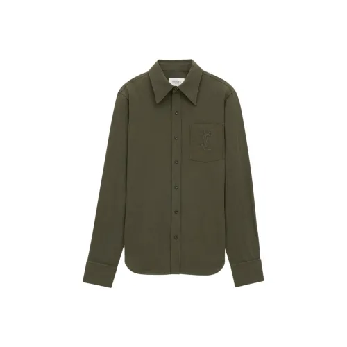 SAINT LAURENT SS25 Рубашка Женская Хаки