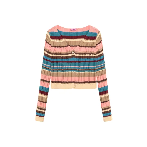 CHUU Розовые полосы Женская трикотажная одежда