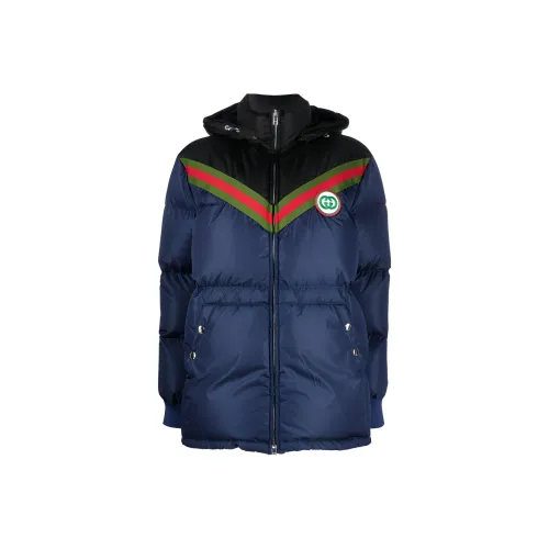 GUCCI FW22 Пуховик Женский Темно-Синий