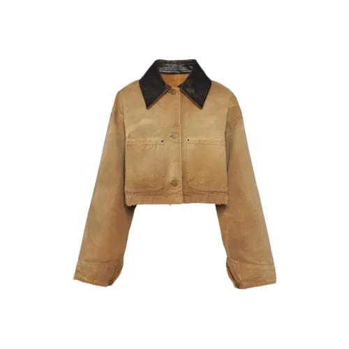 PRADA SS24 Куртки и Пальто Женские Светлый Умбра