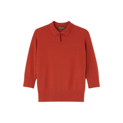 Loro Piana SS25 Поло Женские Red