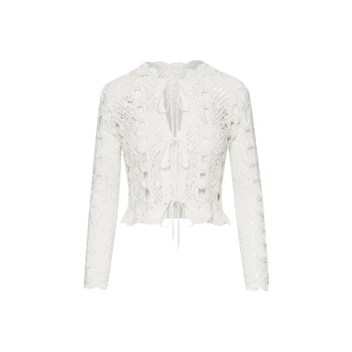 Oscar De La Renta FW23 Трикотаж Женский Айвори Белый