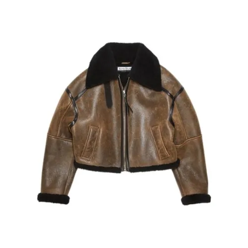 ACNE STUDIOS Темно-кофейные Женские Куртки