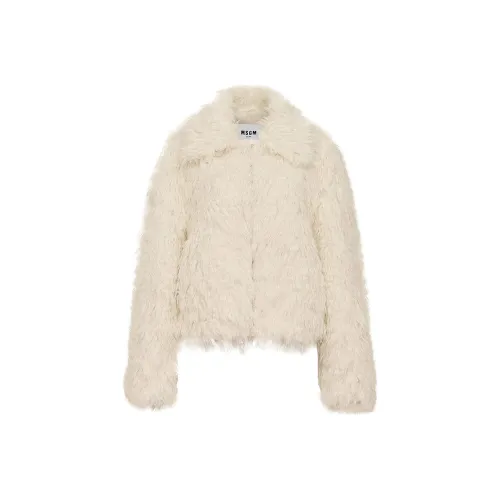 MSGM Экрю Женские Куртки