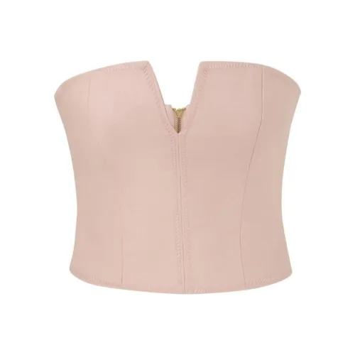 Zimmermann Без бретелек Топ Женский Розовый