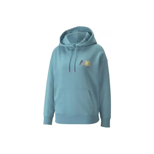 PUMA SWXP GRAPHIC Толстовка TR Фарфоровая Толстовка Женская Бирюзовая