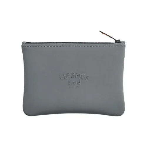 HERMES Neobain Полиамид с Спандекс Клатч Маленький Унисекс Сланцево-Серый
