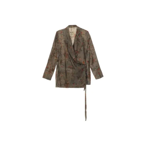 UMA WANG Куртки и Пальто Женские Серый Красный