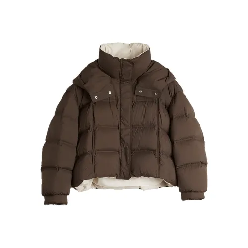 ELLE Пуховик Женский Темно-Коричневый
