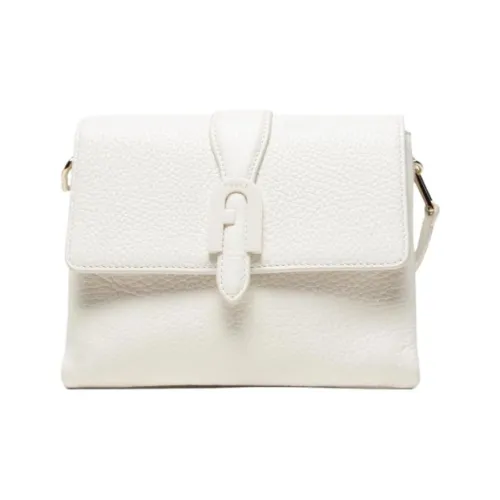 Furla Sofia Grainy Кожа Курьерская Сумка Сумка через плечо Маленькая Женская Белая
