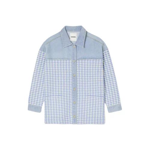 Sandro Куртки и Пальто Женские Небесно-Синий