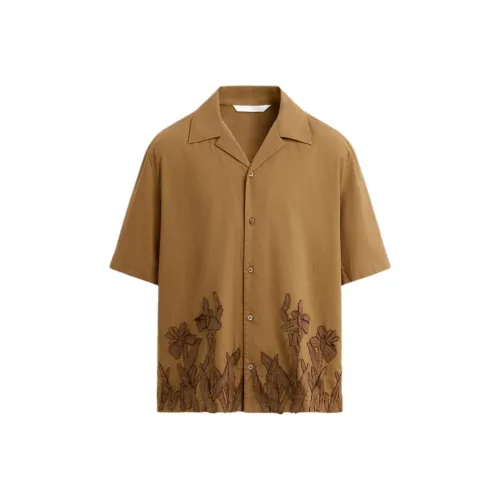 ZARA Желтая Рубашка для Мужчин с Кристалл-Топом