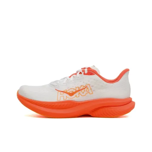 HOKA ONE ONE MACH 6 Беговые кроссовки Низкий верх Белый Оранжевый Женские