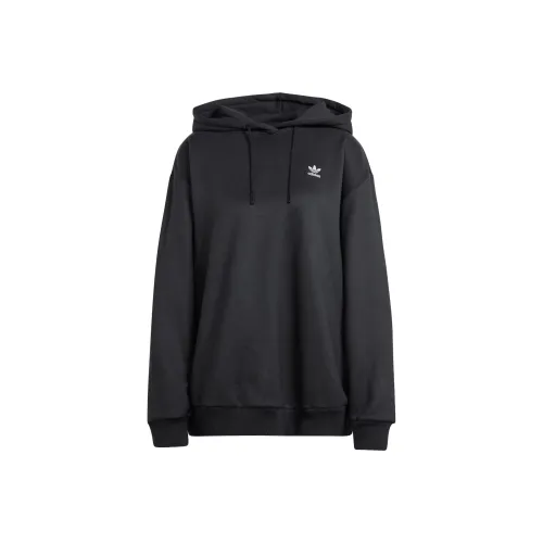 Adidas Originals Trefoil OVERSIZED Hoodie Sweatshirt Women's Black