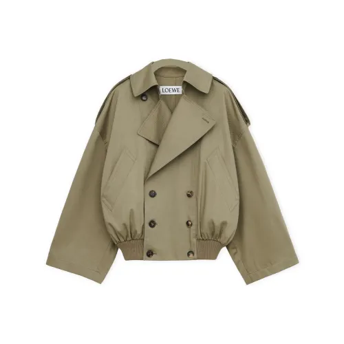LOEWE SS24 Куртки Пальто Женские Армейский зеленый