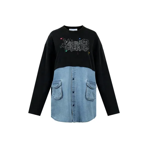 Valeria Obbaco Темно-серый Унисекс Свитшоты