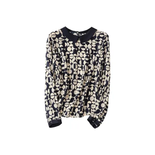 Корейский стиль рубашка женский темно-синий