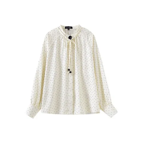 OUNIXUE Весна Рубашка Женские Абрикос