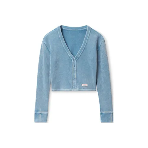 Alexander Wang Bodywear Series FW24 Трикотаж Женский Выстиранный Синий